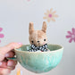 Brown Tea Cup Bunny, Bunny Doll, Brown  Bunny, Bunny Plushie