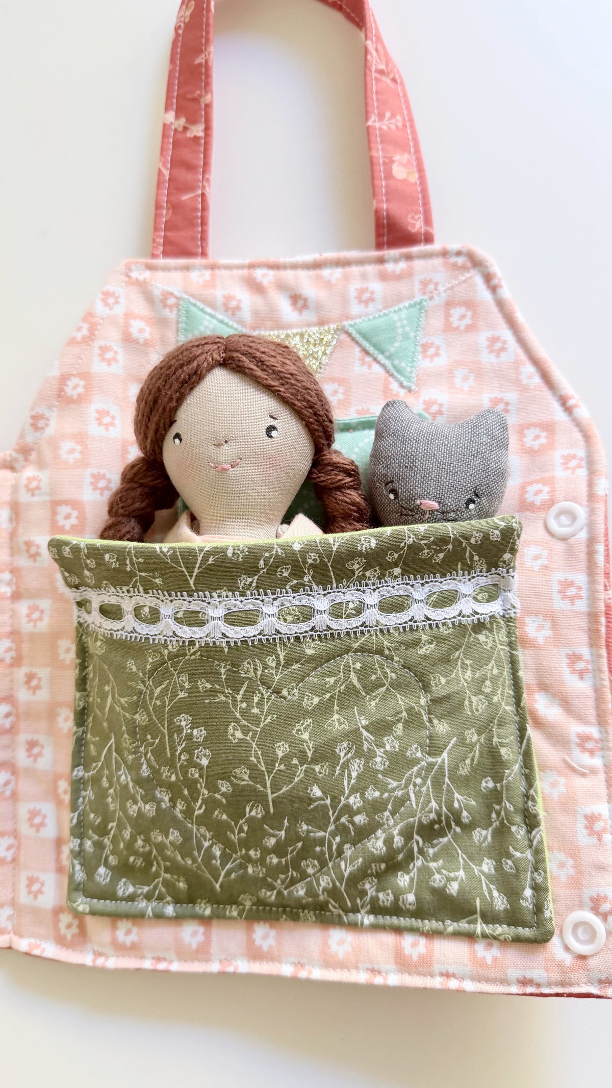 Travel Dollhouse, Portable Doll House, Fabric Dollhouse, Quiet Book