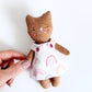Mini Cat Doll, Cat Doll, Dollhouse Doll