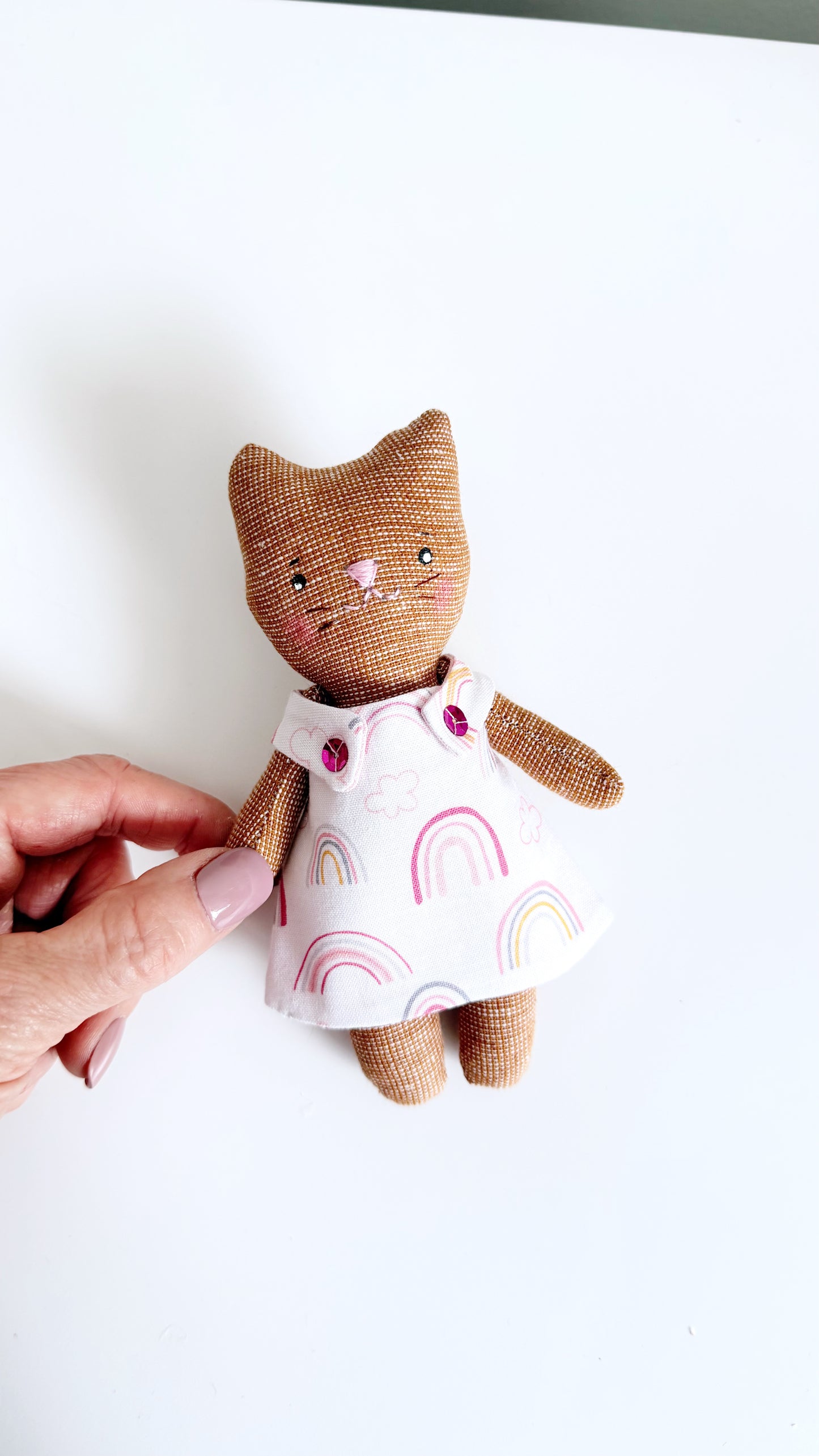 Mini Cat Doll, Cat Doll, Dollhouse Doll