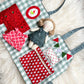 Travel dollhouse, mini dollhouse, Fabric Dollhouse