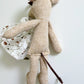 Brown Floral Pocket Mouse, Mouse Doll,  Mouse Doll