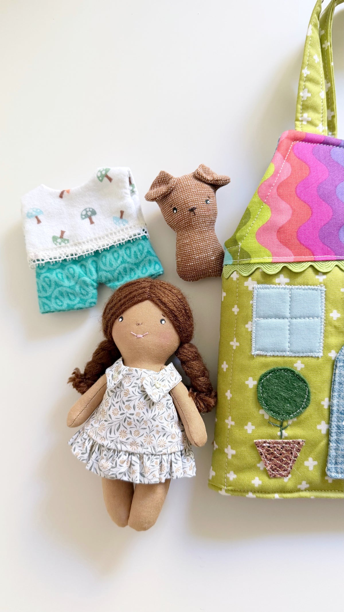 Travel Dollhouse, Portable Doll House, Fabric Dollhouse, Quiet Book
