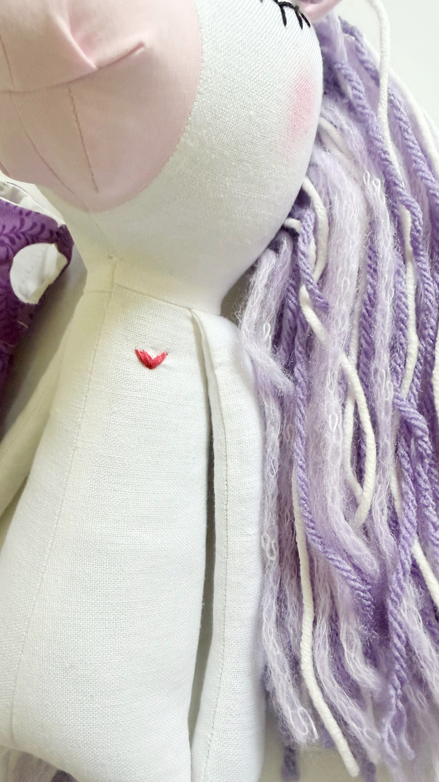 Unicorn Doll, Unicorn Fabric Doll, Textile Unicorn