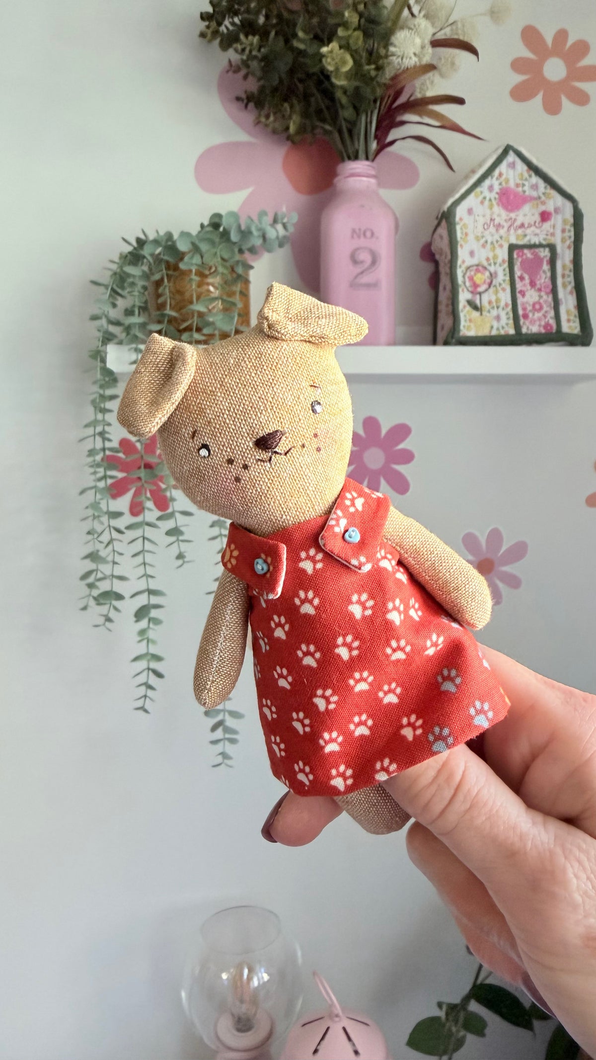 Mini Dog Doll, Dog Doll, Dollhouse Doll