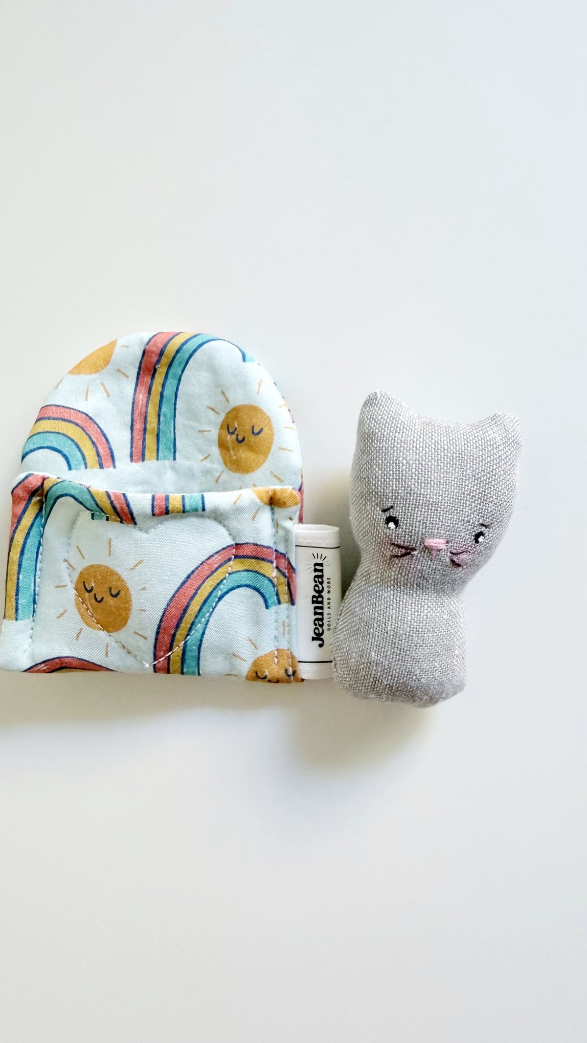 Cat cozy pal, cat doll, Pocket Pal, Animal in a Bed