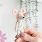 Baby Mouse Doll, Tiny Mouse, Mouse Family, Pink Floral mouse, Brown mouse, Green floral mouse