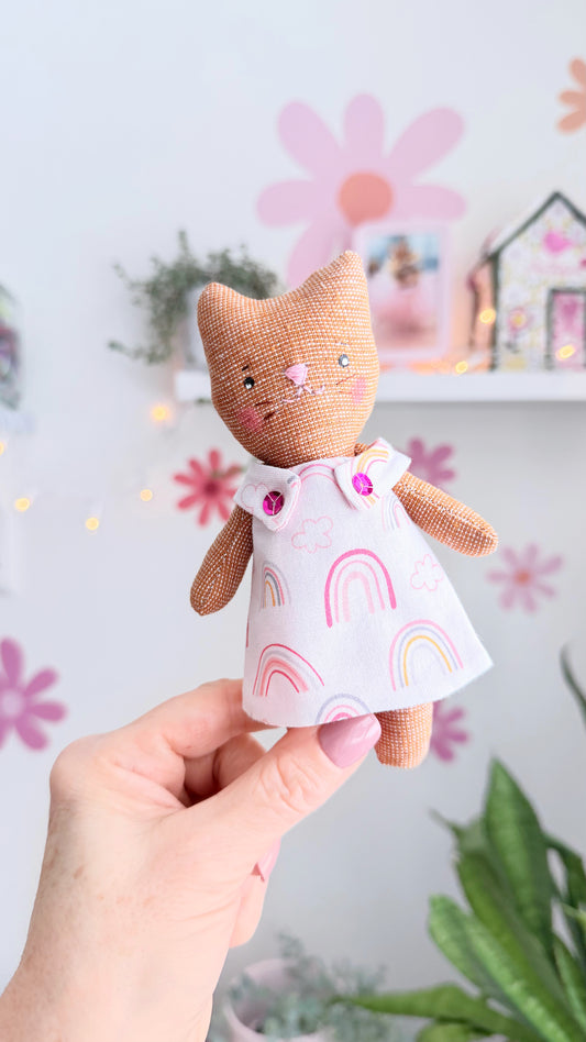 Mini Cat Doll, Cat Doll, Dollhouse Doll