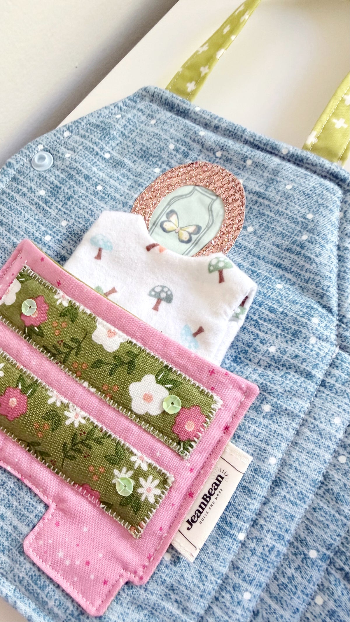 Travel Dollhouse, Portable Doll House, Fabric Dollhouse, Quiet Book