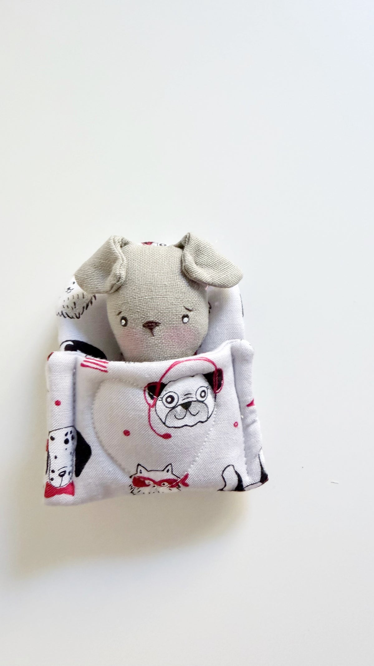 Puppy cozy pal, puppy doll, Pocket Pal, Animal in a Bed, Dog doll,