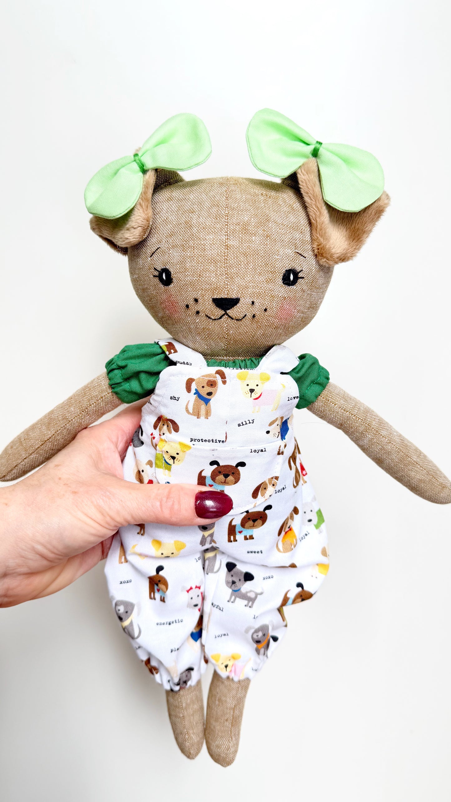 Dog Doll, puppy doll, dress up doll