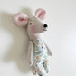 Baby Mouse Doll, Tiny Mouse, Mouse Family, Pink Floral mouse, Brown mouse, Green floral mouse