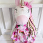 Unicorn Doll, Unicorn Fabric Doll, Textile Unicorn