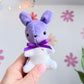 Purple Tea Cup Bunny, Bunny Doll, Purple Bunny,Bunny Plushie