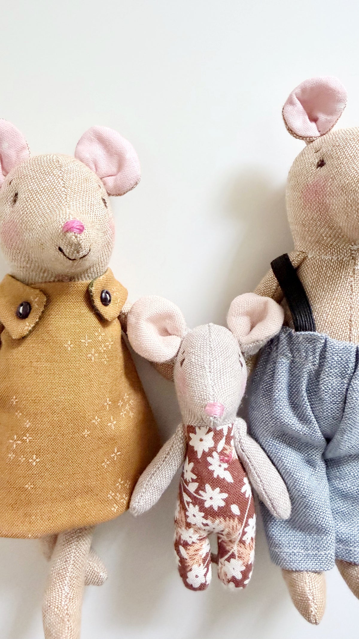 Mouse family, Mouse Doll, Baby Mouse, Father Mouse, Mother Mouse