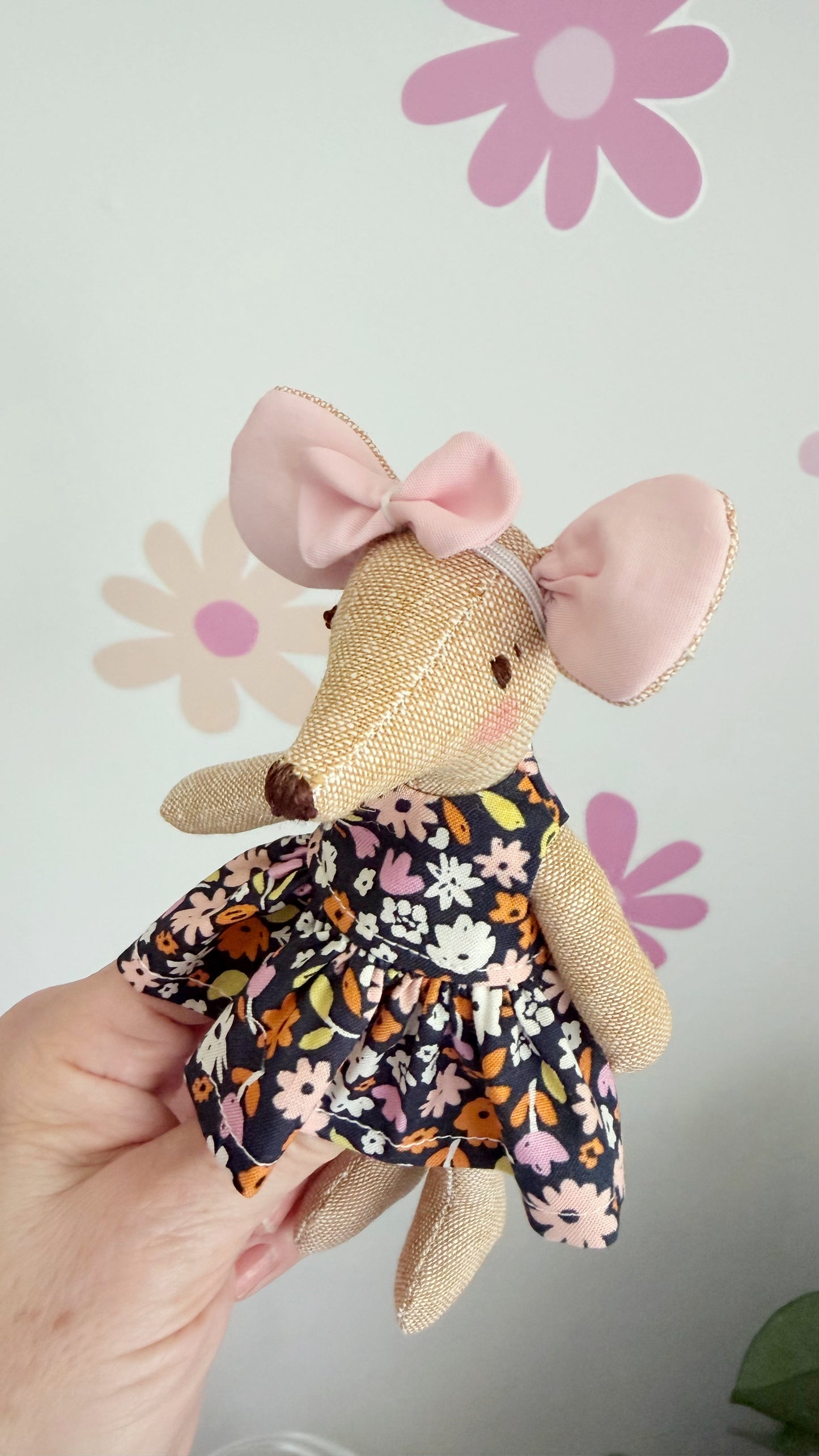 Floral Pocket Mouse, Mouse Doll,  Mouse Doll