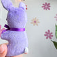 Purple Tea Cup Bunny, Bunny Doll, Purple Bunny,Bunny Plushie