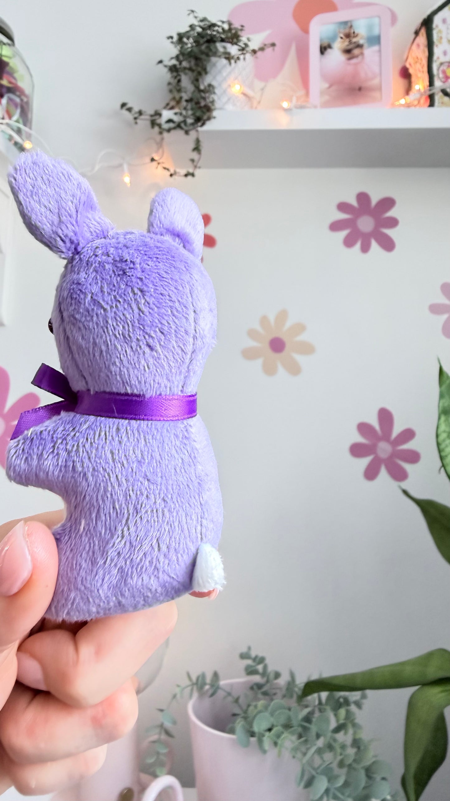 Purple Tea Cup Bunny, Bunny Doll, Purple Bunny,Bunny Plushie