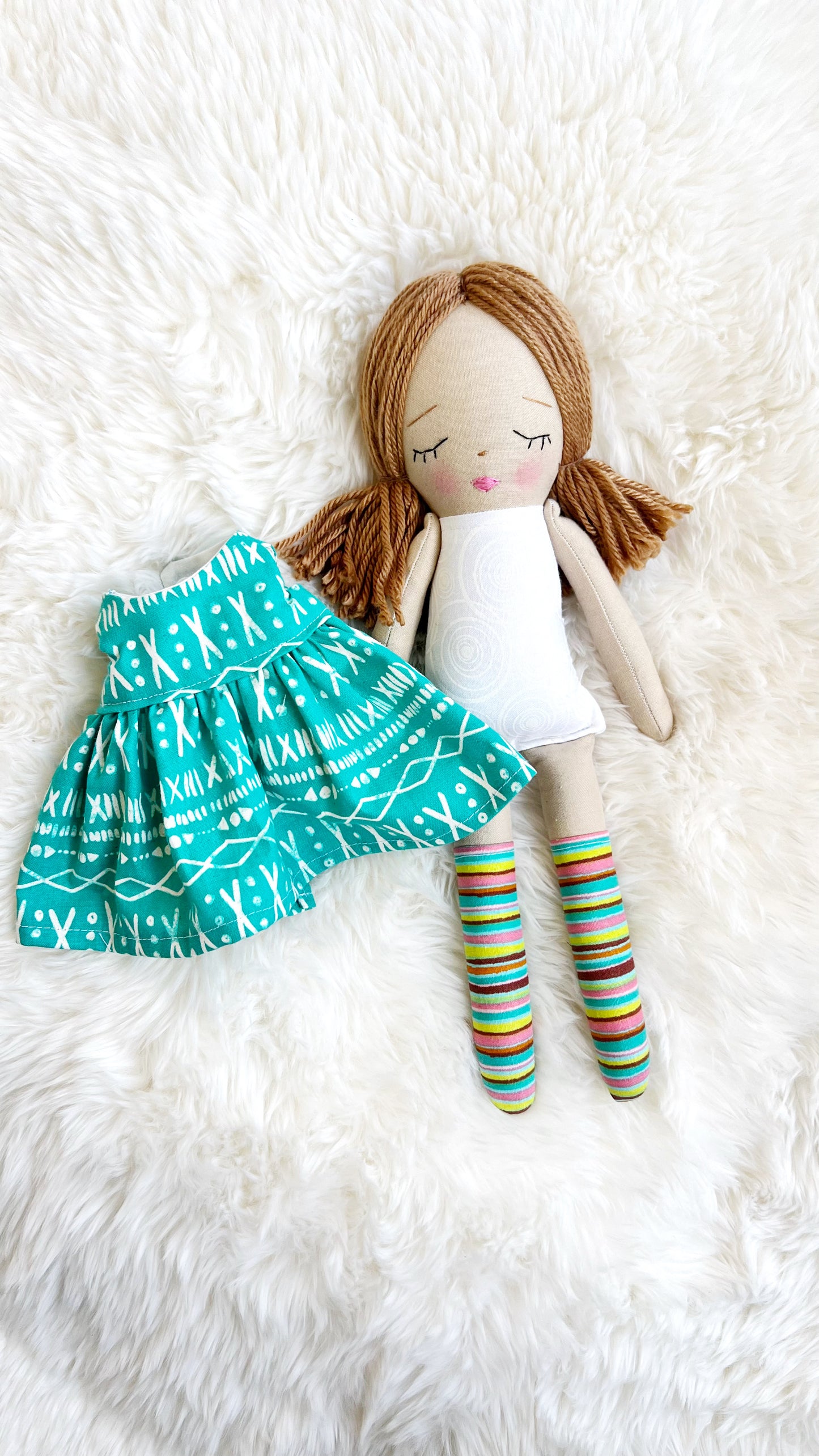 Heirloom Doll, Handmade Doll, Dress Up Doll, Yarn Haired Doll