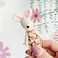 Baby Mouse Doll, Tiny Mouse, Mouse Family, Pink Floral mouse, Brown mouse