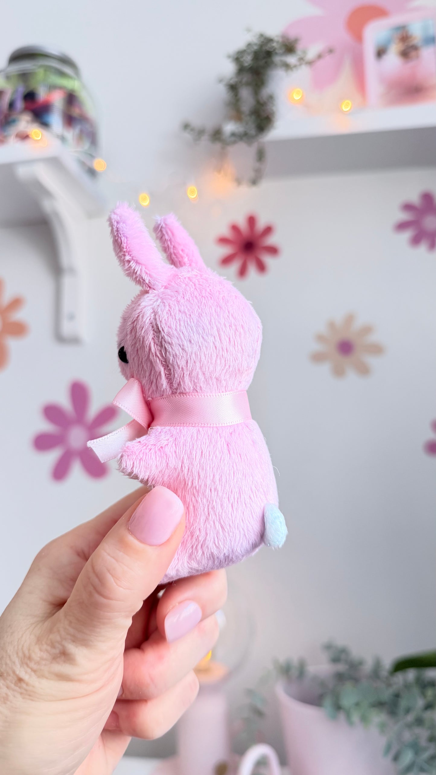 Pink Tea Cup Bunny, Bunny Doll, Pink Bunny, Bunny Plushie