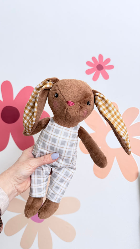 Brown Bunny Doll, Easter Bunny, Minky Bunny