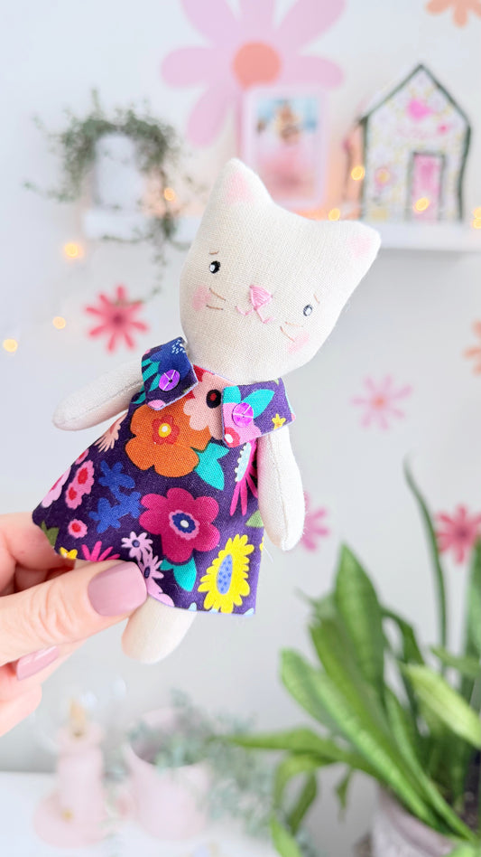 Mini Cat Doll, Cat Doll, Dollhouse Doll