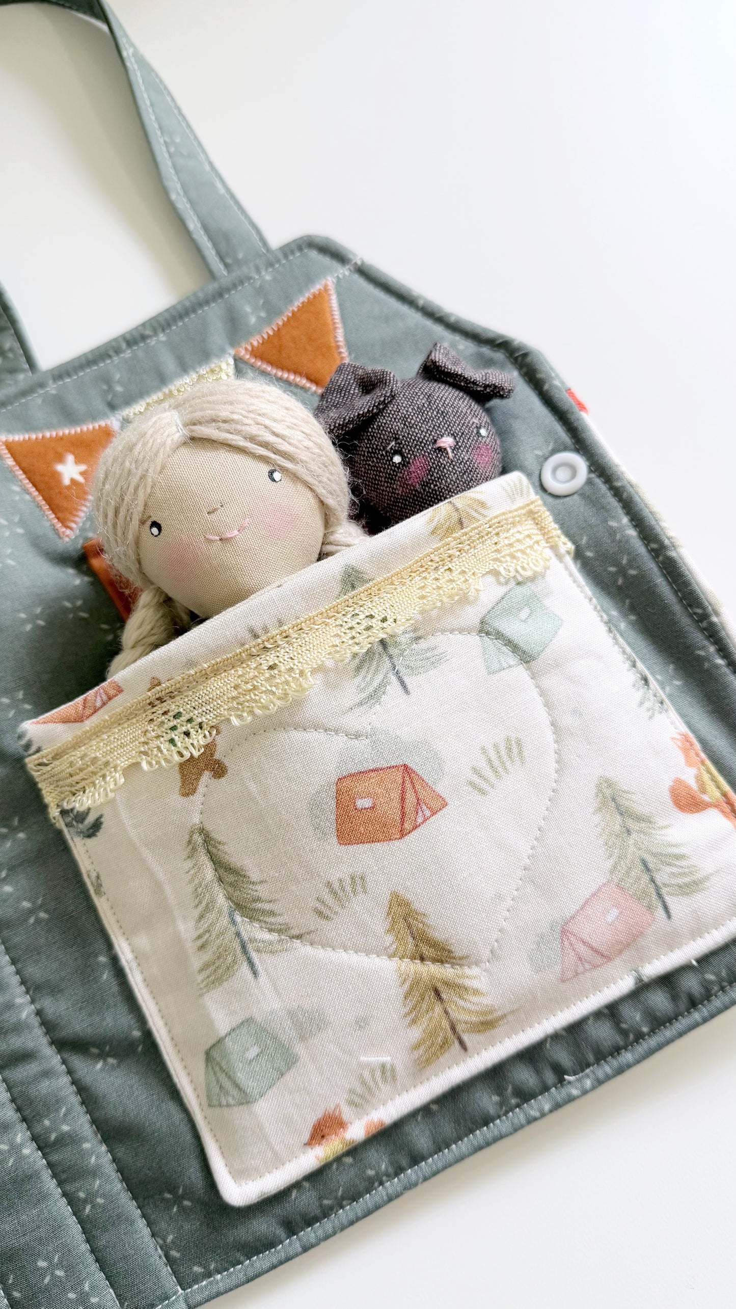 Travel Dollhouse, Camping Fabric Dollhouse