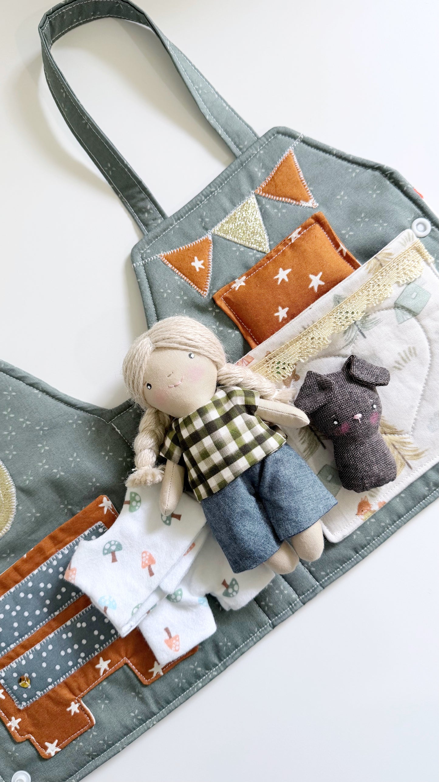 Travel Dollhouse, Camping Fabric Dollhouse