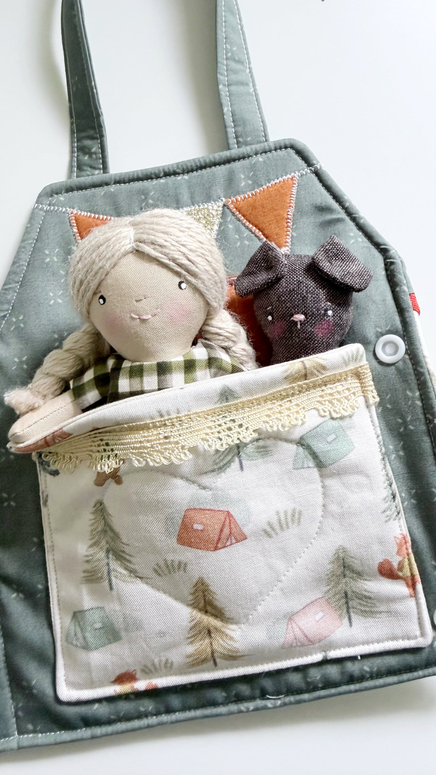 Travel Dollhouse, Camping Fabric Dollhouse
