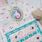 Travel Dollhouse, Pink/Green Fabric Dollhouse