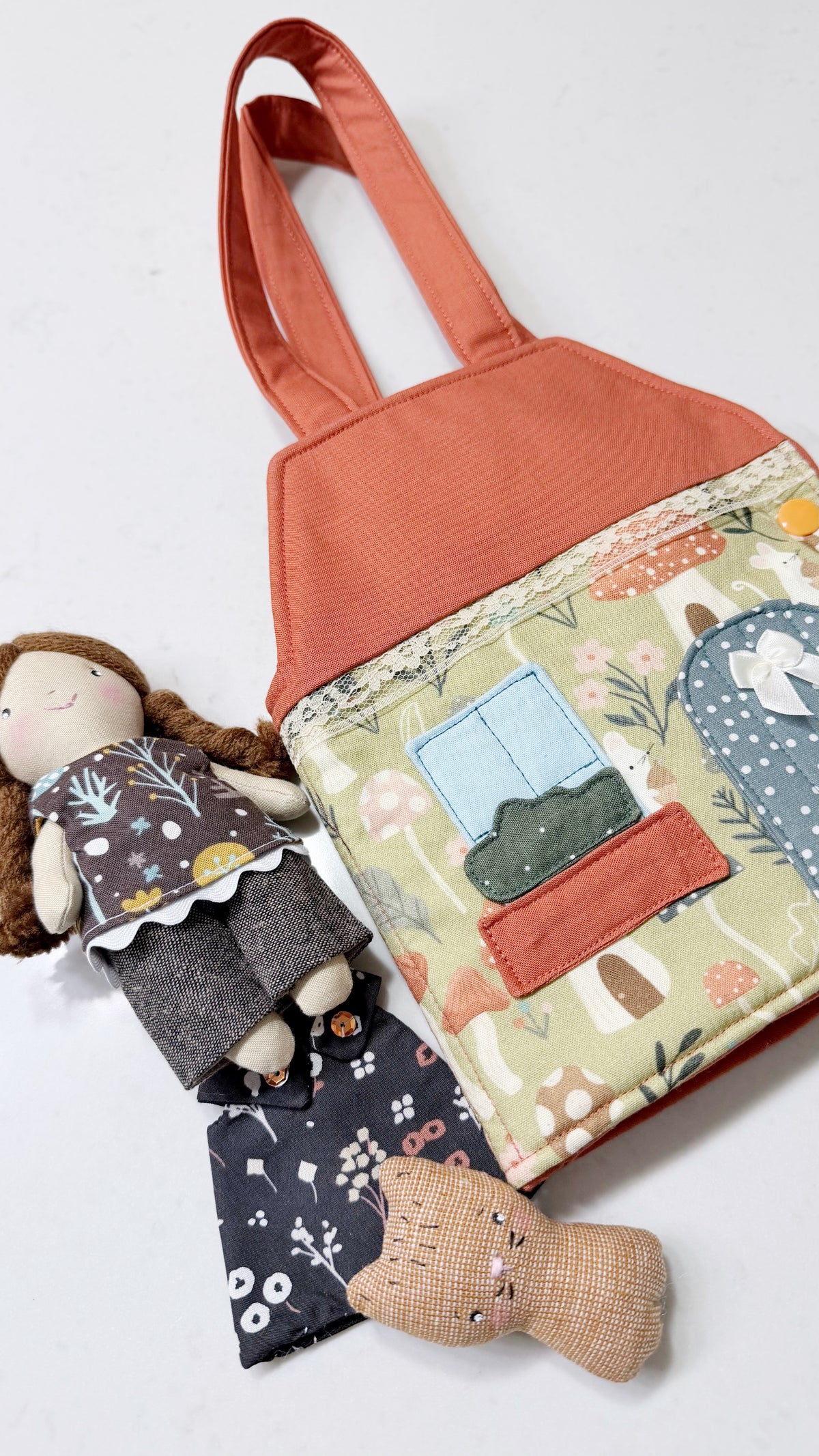 Travel Dollhouse, Fabric Dollhouse, Quiet Book