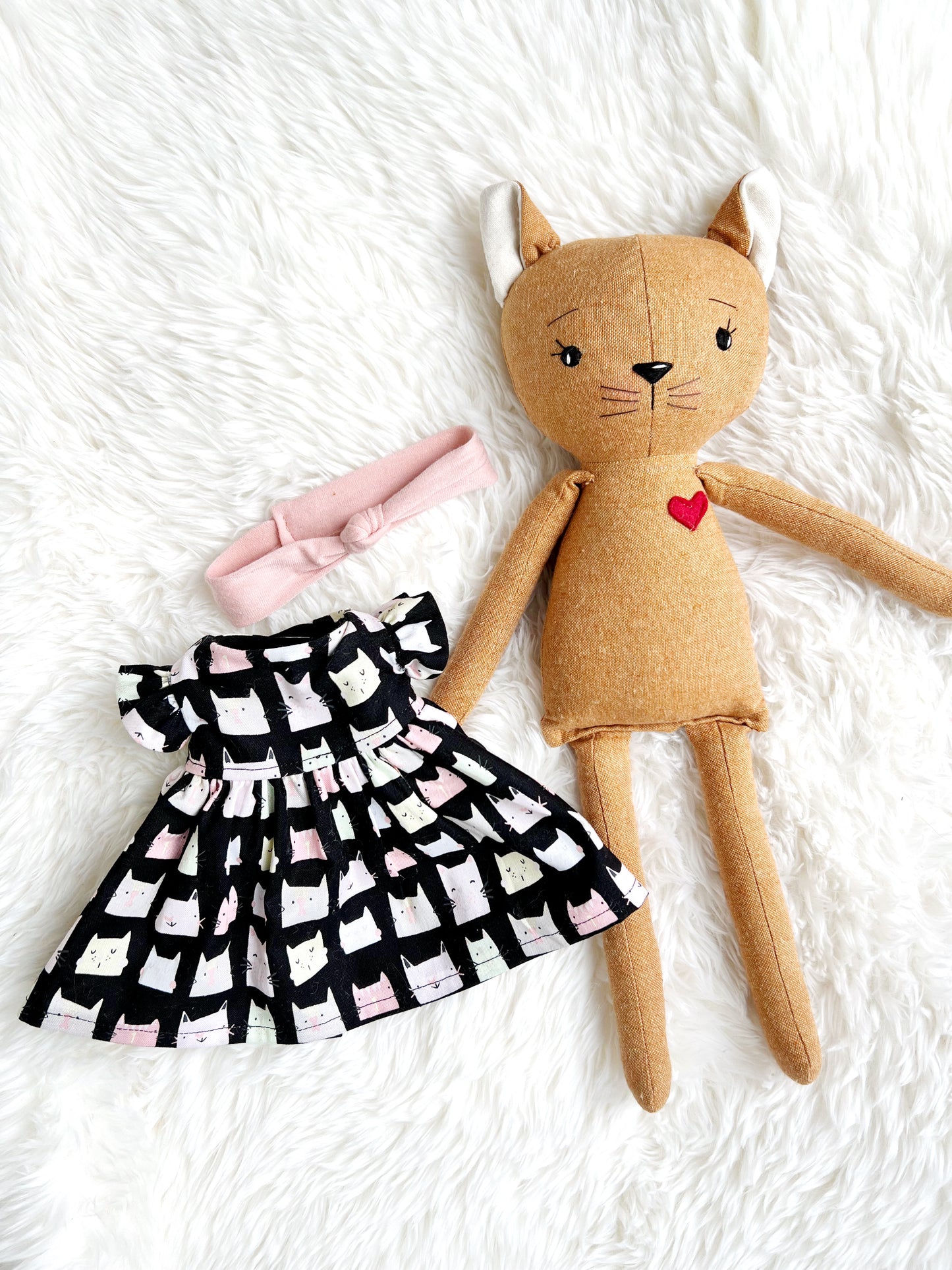 cat doll, cloth cat