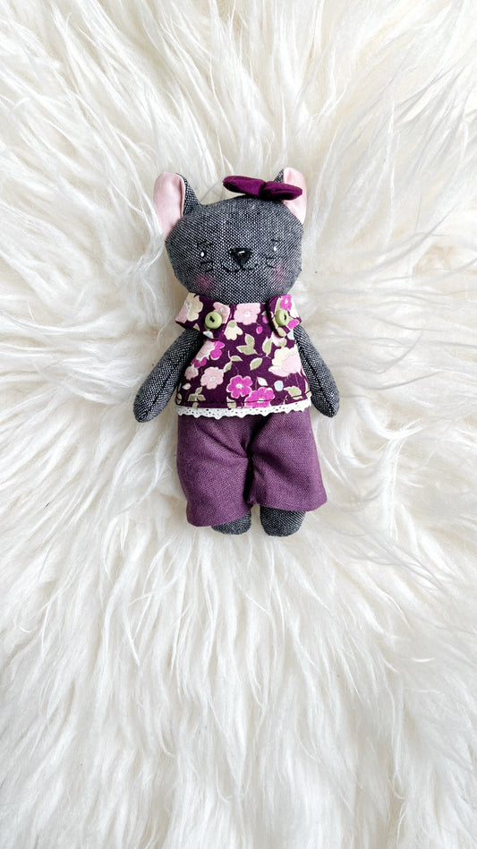 Pocket Cat, Cat Doll, Kitty doll, Pocket Animal, Easter gift, Handmade Doll