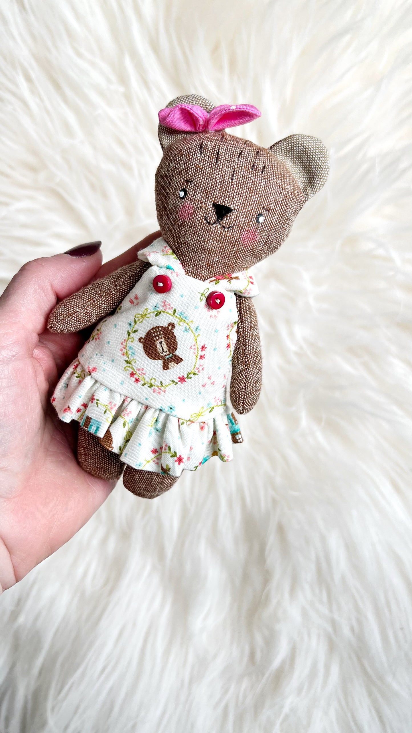 Bear Doll, Pocket Bear, Animal Doll, Pocket Animal, Easter gift