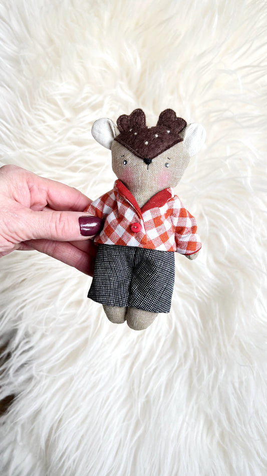 Deer Doll, Pocket Deer, Animal Doll, Pocket Animal, Easter gift